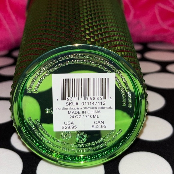 Starbucks Studded 2023 Tumbler with Straw, Green Metallic 24 Fl Oz - Picture 3 of 3